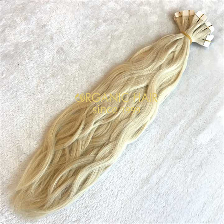 Mini natural wave cuticle remy human tape in hair A99